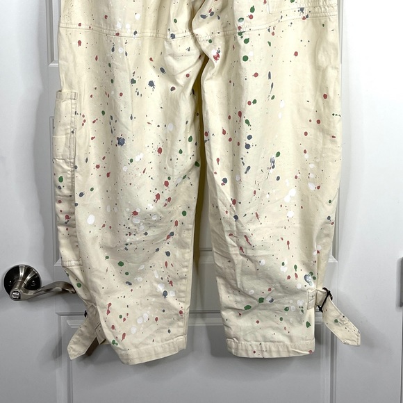 FREE PEOPLE Painter Pants NEW Size 6 Ecru Splatter NEW With Tag - Picture 12 of 15